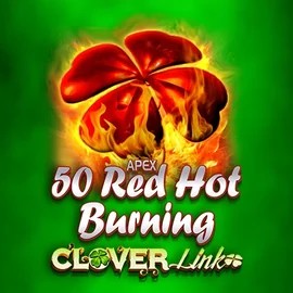 50 Red Hot Burning Clover Links slot icon by Novomatic, available at Hollywin Casino