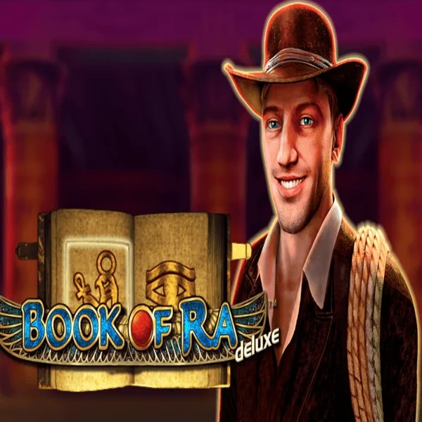 Book of Ra Deluxe casino game by Novomatic – featured logo at Hollywin Casino