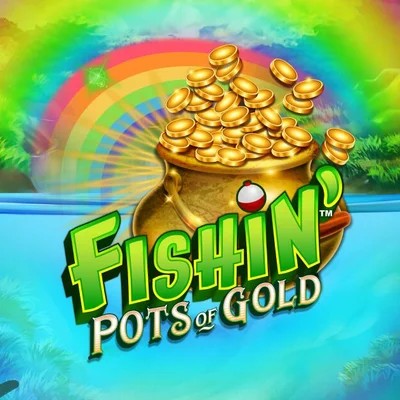 Fishin Pots Of Gold logo by Gameburger Studios Hollywin Casino