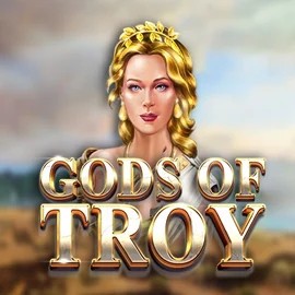 Gods of Troy slot logo by Red Tiger Gaming at Hollywin Casino
