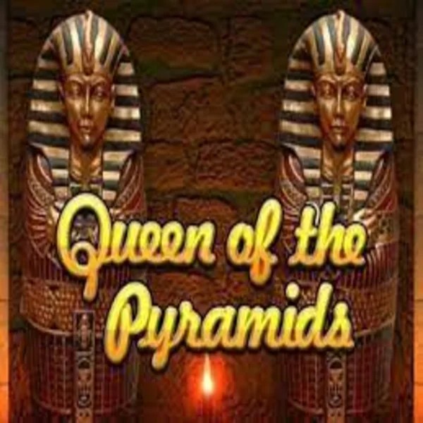 Queen of the Pyramids slot logo by Playtech at Hollywin Casino