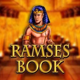 Ramses Book slot logo by Gamomat at Hollywin Casino