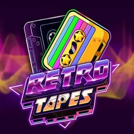 Retro Tapes slot logo by Push Gaming at Hollywin Casino
