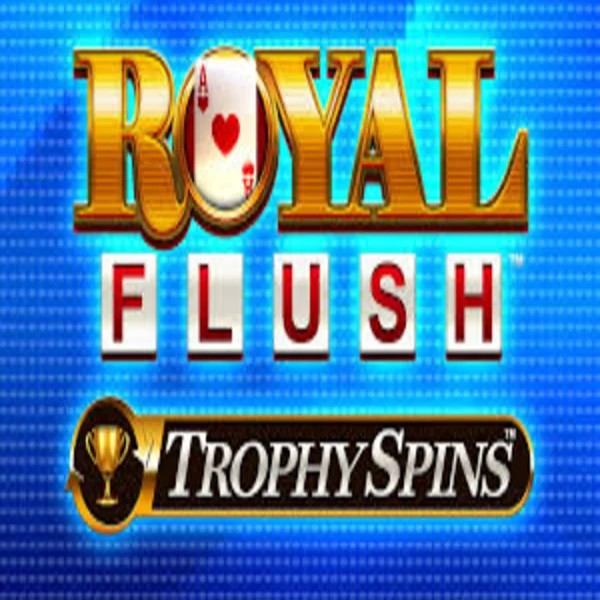 Royal Flush Trophy Spins slot logo by Greentube at Hollywin Casino