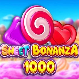 Sweet Bonanza 1000 online game logo by Pragmatic Play on hollywinn.com