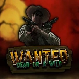 Slots logo of Wanted Dead or a Wild from Hacksaw Gaming at Hollywin Casino